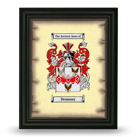 Drummy Coat of Arms Framed - Black