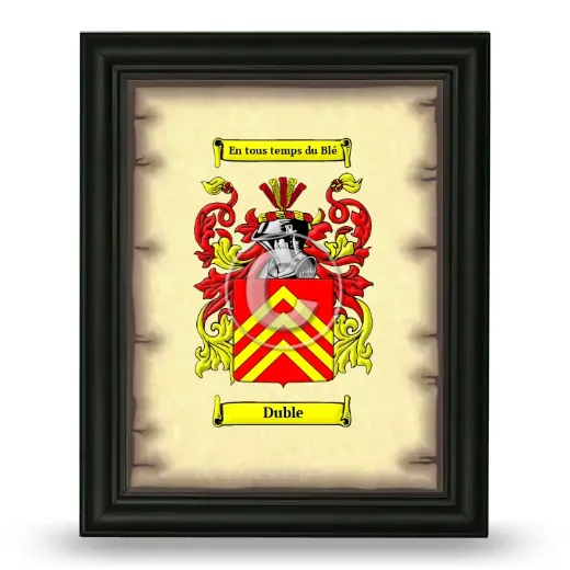Duble Coat of Arms Framed - Black
