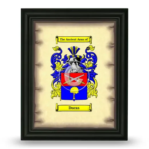 Ducas Coat of Arms Framed - Black