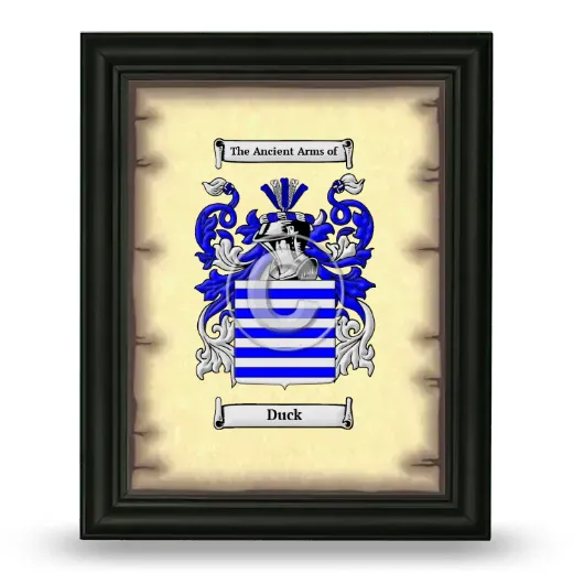 Duck Coat of Arms Framed - Black