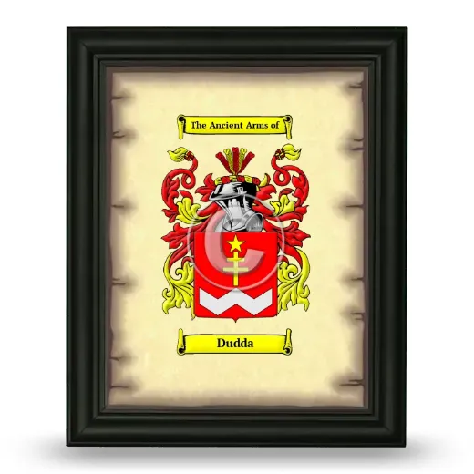 Dudda Coat of Arms Framed - Black