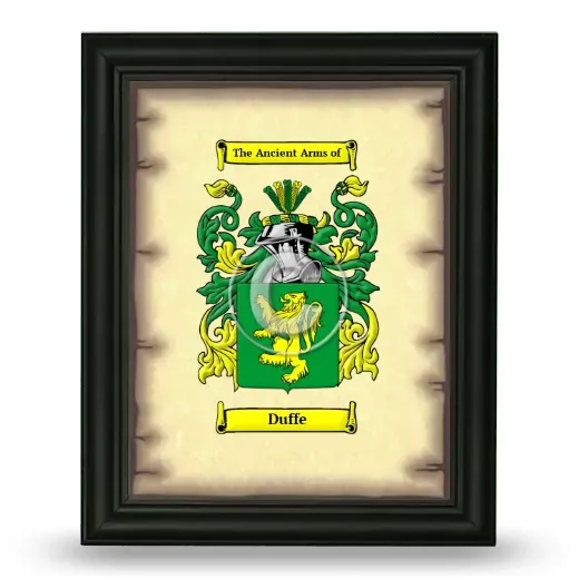 Duffe Coat of Arms Framed - Black