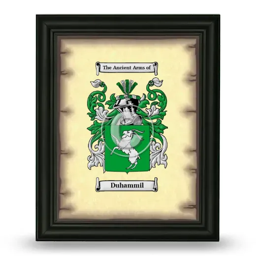 Duhammil Coat of Arms Framed - Black