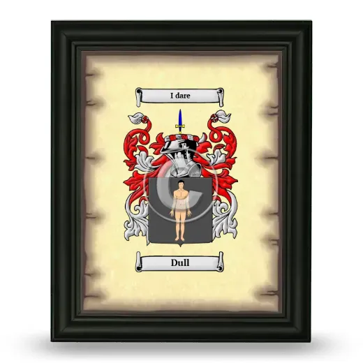 Dull Coat of Arms Framed - Black