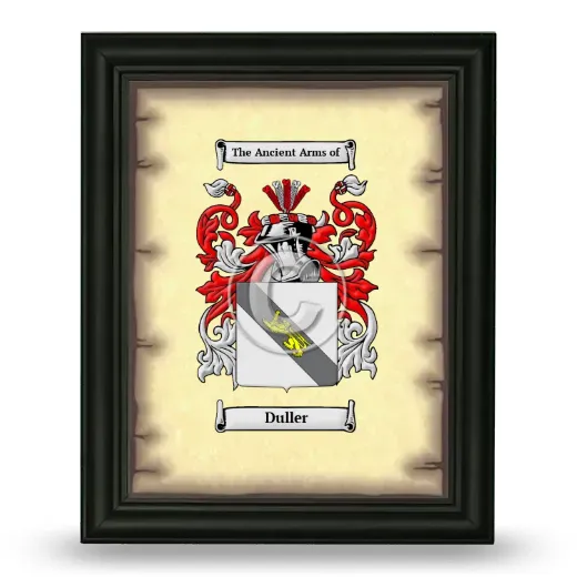 Duller Coat of Arms Framed - Black