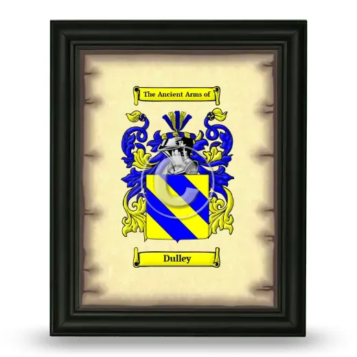 Dulley Coat of Arms Framed - Black