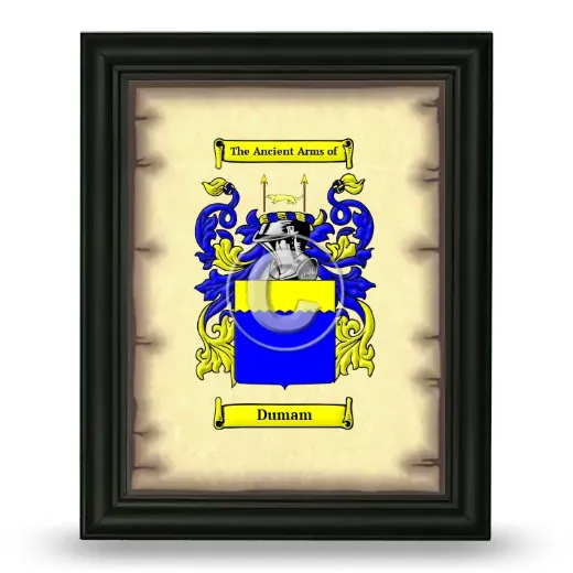 Dumam Coat of Arms Framed - Black