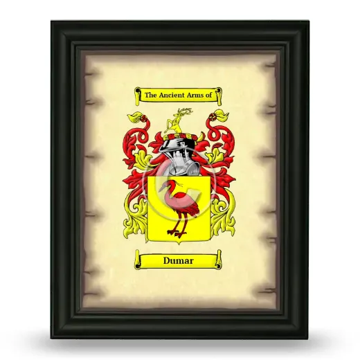 Dumar Coat of Arms Framed - Black