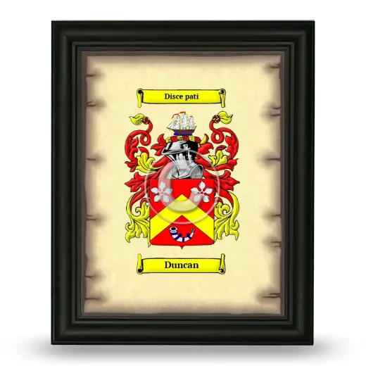 Duncan Coat of Arms Framed - Black