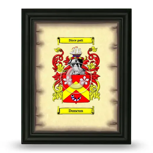 Duncun Coat of Arms Framed - Black