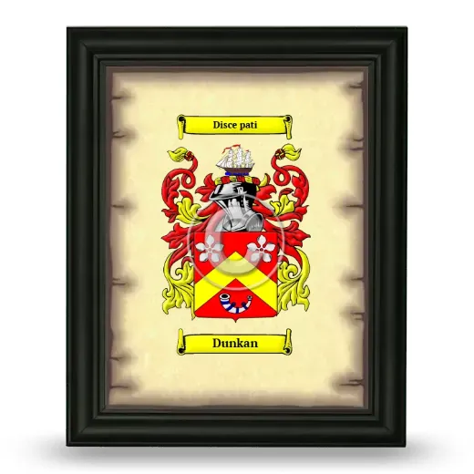 Dunkan Coat of Arms Framed - Black