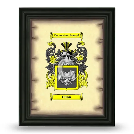 Dunn Coat of Arms Framed - Black