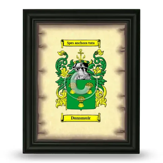 Dunsmuir Coat of Arms Framed - Black