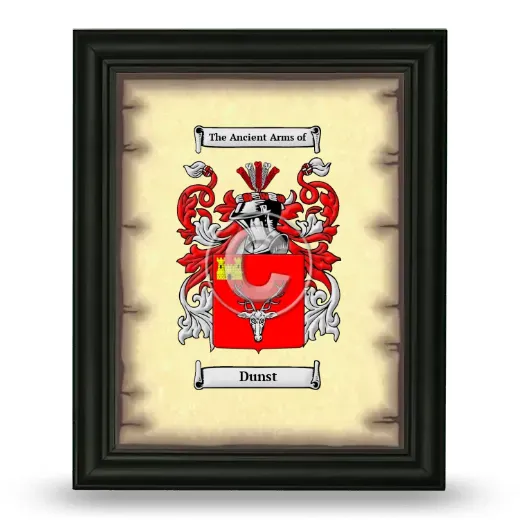 Dunst Coat of Arms Framed - Black