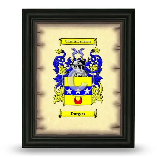 Durgen Coat of Arms Framed - Black