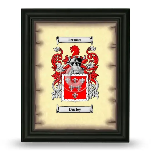 Durley Coat of Arms Framed - Black