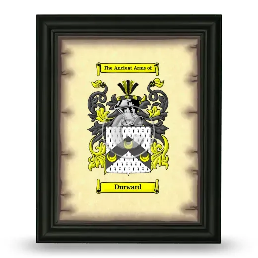 Durward Coat of Arms Framed - Black