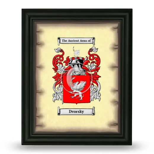 Dvorsky Coat of Arms Framed - Black