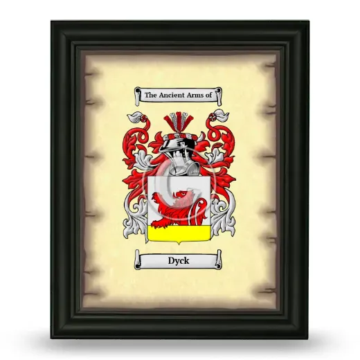 Dyck Coat of Arms Framed - Black
