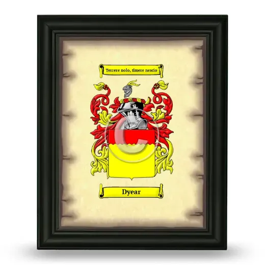 Dyear Coat of Arms Framed - Black