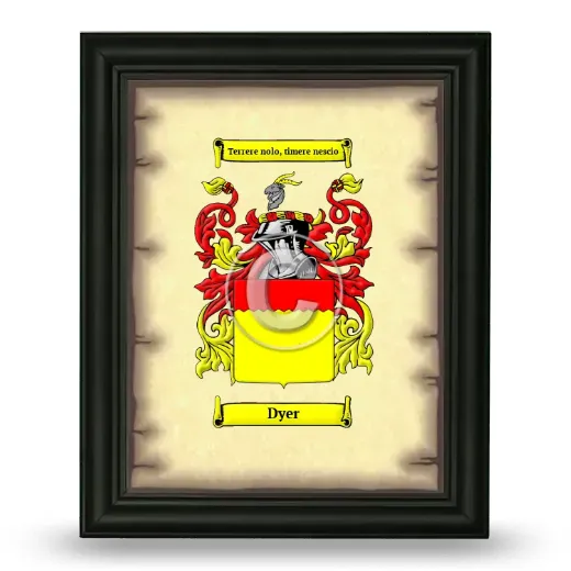 Dyer Coat of Arms Framed - Black