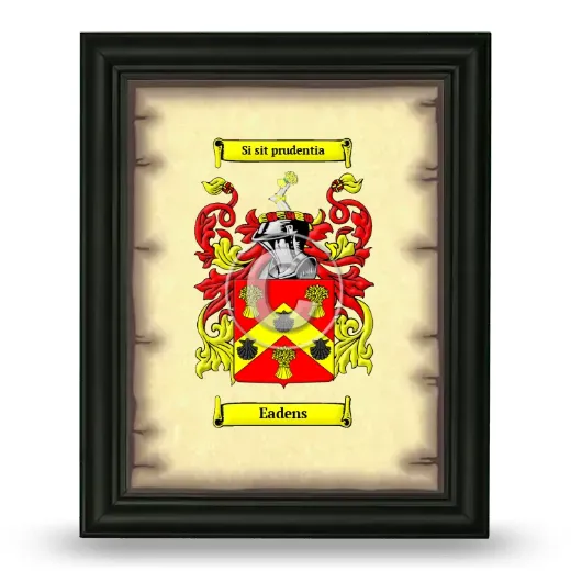 Eadens Coat of Arms Framed - Black