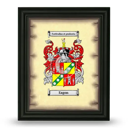 Eagon Coat of Arms Framed - Black