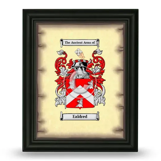 Ealdred Coat of Arms Framed - Black