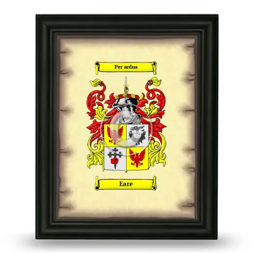 Eare Coat of Arms Framed - Black