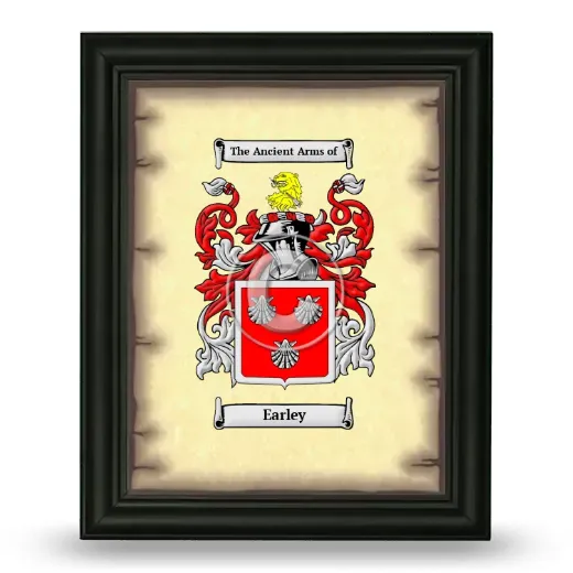 Earley Coat of Arms Framed - Black