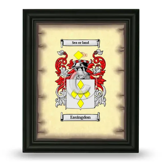 Easingdon Coat of Arms Framed - Black