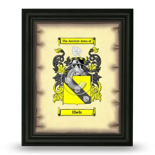 Ebels Coat of Arms Framed - Black