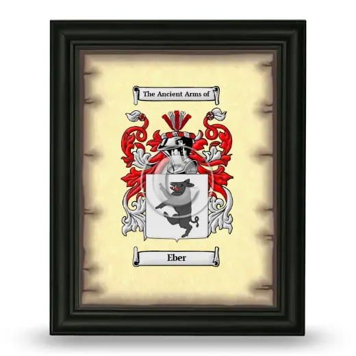 Eber Coat of Arms Framed - Black