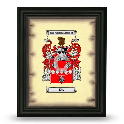 Eby Coat of Arms Framed - Black