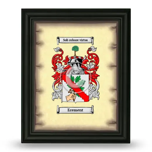 Ecement Coat of Arms Framed - Black