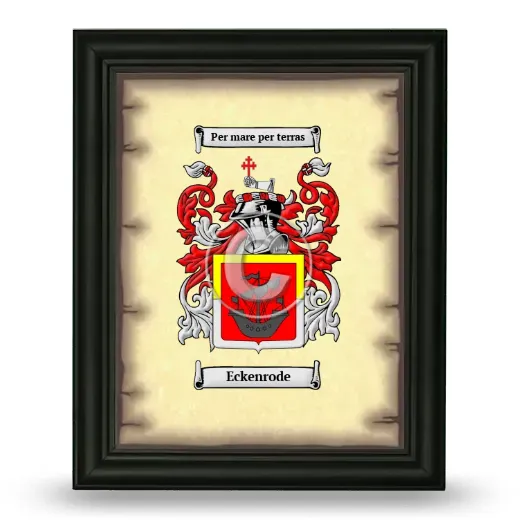 Eckenrode Coat of Arms Framed - Black
