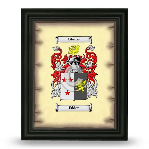 Edder Coat of Arms Framed - Black