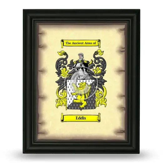 Eddis Coat of Arms Framed - Black