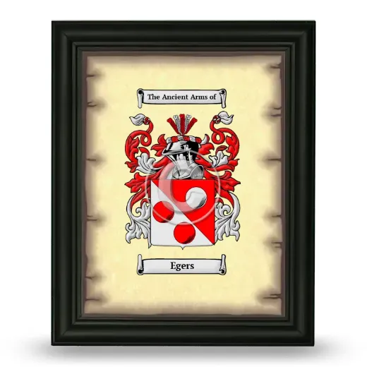 Egers Coat of Arms Framed - Black