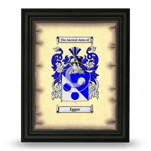 Egger Coat of Arms Framed - Black