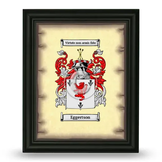 Eggertson Coat of Arms Framed - Black