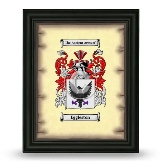 Eggleston Coat of Arms Framed - Black