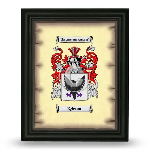 Egleton Coat of Arms Framed - Black