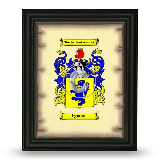 Egmont Coat of Arms Framed - Black