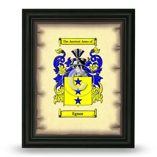 Egnor Coat of Arms Framed - Black