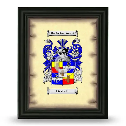 Eickhoff Coat of Arms Framed - Black