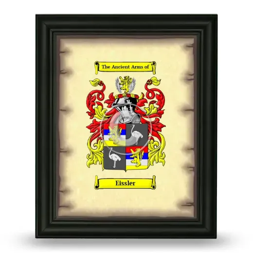 Eissler Coat of Arms Framed - Black