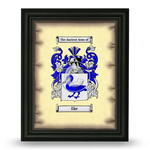 Eke Coat of Arms Framed - Black
