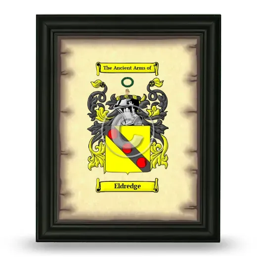 Eldredge Coat of Arms Framed - Black
