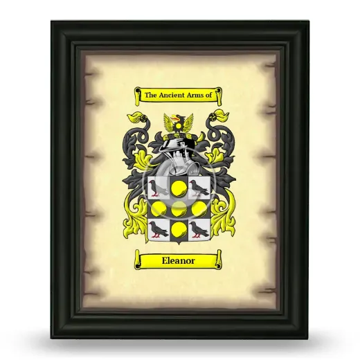 Eleanor Coat of Arms Framed - Black